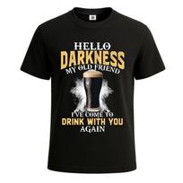 Sveiki, Tamsybe, Mano Senas Drauge Juokingi Gineso Unisex Marškinėliai Naujoviška Dovana Viršus M black