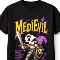 MediEvil Sir Daniel Fortesque Retro Gaming Unisex TShirt L yellow