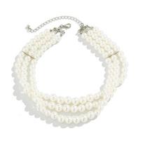 European & American Fashion Multi-Layer Pearl Choker Necklace