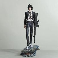 Anime Grandininis pjūklas Aki Hayakawa Pistoletinis velnias Forma Figūrėlė Kolekcionuojama PVC Modelio Statulėlė Darbalaukio Puošmena Suaugusių Anime Gerbėjų Dovana gray