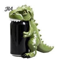 Plastikinis padėkliukas gėrimams, Dinozauras, skardinės dangtelis, Mielas gyvūnas, Gėrimų laikiklis 375 ml skardinėms, Dramblys, Gėrimų apsauga, Stovas ant stalo, Smagi vakarėlio, namų baro dekoracija Frog black