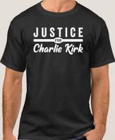 Charlie Kirk Justice For CK Freedom Black T shirt tee Turning Point RIP 4XL