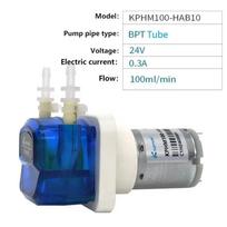 Reguliuojamas daug įtampos mini peristaltinis siurblys, 100 ml/min, mažas triukšmas white