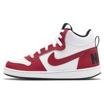 Nike Court Borough Mid Gym Red White GS Sneakers 839977-103 38.5