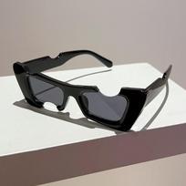Vintage Fashion Big Frame Gap Sunglasses Women For Men Luxury Brand Designer Punk Sun Glasses Trend Irregular Cat Eye Shade