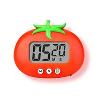 Digital Timer Clock with Backing Pocket Size Tomato Digital Timer for Kitchen Cooking Exercise and Study Magnetic Oven Timer rožinė