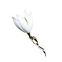 Sagė Tulpės Augalas Gėlė Senoviniai papuošalai Magnolija Gėlė Madingi Drabužių Priedai One Size