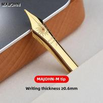 MAJOHN Ti-P141 Titano Lydinio Stūmoklinis Rašiklis Metalinio Plaktuko Rašto Versija Rašiklis Mokyklos Biuro Prekės Kanceliarinės Prekės (as the picture,F) brown