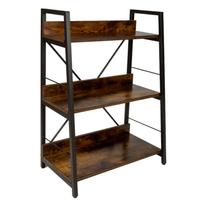 Rėmas Kopėčios Pramoninis Loftas 3 Lentynos Tamsiai Rudas Rustic Begryf 61X35X84