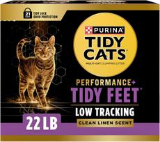 Performance Plus Tidy Feet Cat Litter Scented Low Tracking Clumping Multi-Cat Odor Control With Clean Linen Scent 22 Lb. Box United States