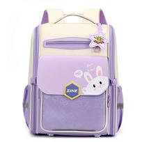 Cute Carto Rabbit Dinosaur Primary Schoolbags for Grades 3-6 Ultra-light Spine Protecti Children Backpack 180° Big Opening Unisex Fashi Book Bag