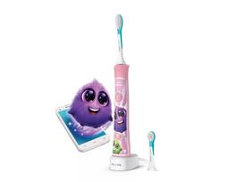 PHILIPS Sonicare For Kids Sonic electric toothbrush HX6352/42 Built-in Bluetooth® Coaching App 2 brush heads  AND  10 stickers 2 modes/Damaged package
