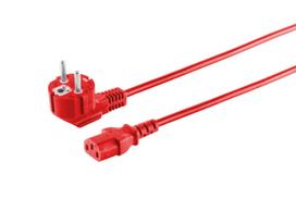 MicroConnect Power Cord Schuko Angled -  C13 3m Red MicroConnect Power