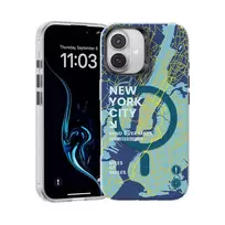 Benks Magnetic City New York phone case for iPhone 16 Plus multicolor