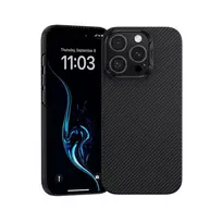 Benks Magnetic Armor Air Kevlar PC Frame 600D phone case for iPhone 16 Pro black