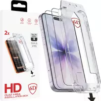 Fusion Accessories Fusion Dust-Free Easy Fit Full Glue 6D tempered glass for iPhone 16 Pro | iPhone 17 (2 pcs.)