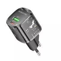 Borofone BN17 Sunlight travel charger | 20W | PD, QC | USB-C, USB-A | black