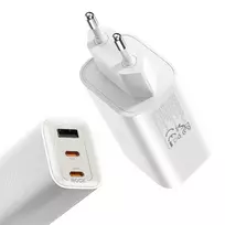 Rock Ice2Cube travel charger | 65W | PD, QC, GaN | USB-A, USB-C | white