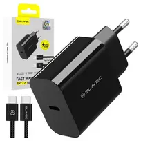 Blavec BC-7 travel charger | 45W | PD, QC, GaN | USB-C | with USB-C to USB-C cable included | black