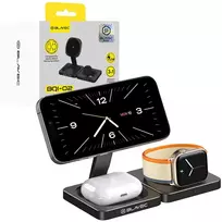 Blavec BQI-02 3-in-1 wireless charger | Qi | MagSafe compatible | 15W | black