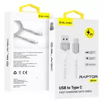 Blavec Raptor CRA-UC2WS30 data transfer and charging cable | USB-A to USB-C | 10W | 3m | white, silver