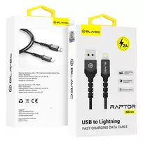 Blavec Raptor CRA-UL2BG30 data transfer and charging cable | USB-A to Lightning | 10W | 3m | black, gray