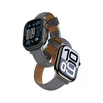 AmazingThing smartwatch strap for Apple Watch (45/46/49 mm) | Leather | gray