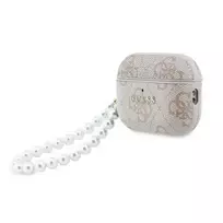 Guess PU 4G Classic Logo Pearl Strap Case for AirPods Pro 3 Pink
