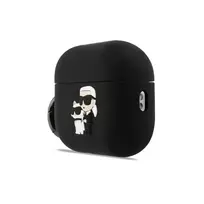 Karl Lagerfeld 3D Logo NFT Karl and Choupette Silicone Case for AirPods Pro 3 Black