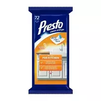 Presto Clean Tīrīšanas salvetes PRESTO CLEAN, virtuvei, 72gab