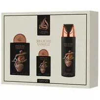 Lattafa Perfumes Brioche Vanille Gift Set EDP 100 ml, EDP 20 ml and deo spray 200 ml 100ml