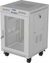 Lanberg 19-inch 15U floor-standing rack cabinet, 600x800, perforated door, LCD (flat-pack), grey