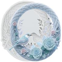 Bird Wreath Silicone Molds Bird Photo Frame Fondant Mold Cake Decorating Tools Cupcake Topper Candy Chocolate Gumpaste Mold pilka spalva