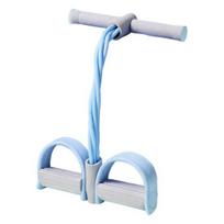 Pedal Resistance Band with Handle 4/6-Tube Pedal Ankle Puller Elastic Sit-up Pull Rope Men Women Yoga Pedal Workout Band Exercise Equipment 4 mėlyna