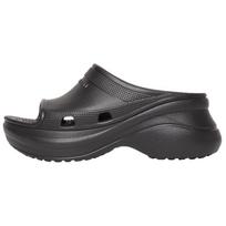 (WMNS) Balenciaga x Crocs Pool Slide Sandals 'Black' Women's 677389W1S8E1000 EU 38 gray