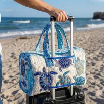 High Quality Foldable Quilted Gym Bag Large Capacity Soft Travel Bag Floral Print Durable Large Camping Bag Camping