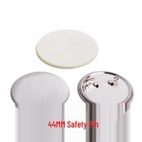 DIY Tinplate Badge Making Kit with Safety Pin - Blank Iron Base white