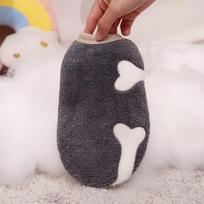 Cute Autumn Winter Dog Coat Chihuahua Puppy Clothing Dog Vest Warm Sweater Pet Clothes XXS tamsiai pilka spalva