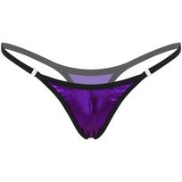 Sexy Invisible Thong for Women Low Rise Shiny Bikini Bottom Comfortable Micro Cut One Size