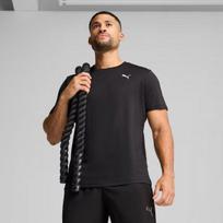 Puma Men S Running Short Sleeve Tad eSSential Poly Tee 01 Black/S(95) brown