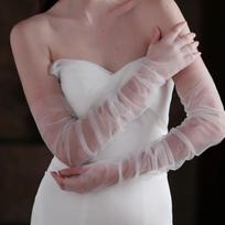 1 Pair Soft Tulle Bridal Gloves Lace Arm Sleeves Wedding Dress Sleeves  Wedding Ceremony