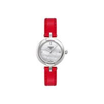 TISSOT Rožinė Daugiaspalvė Kolekcija Kvarcinis Mechanizmas 30m Atsparus Vandeniui Moteriškas Laikrodis 28mm Sidabrinis Ciferblatas T084.210.16.116.00 White Dial Red Belt white