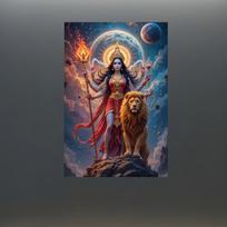 Frameless Canvas Wall Art: Indian Gods & Buddhas for Home Entrance & Living Room 20x25 brown