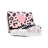 Adidas Originals Superstar Thermal Low top Skateboard Shoes Unisex Pink White EG4958(Team88-S-BOX) 39⅓