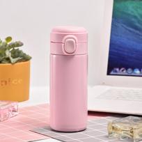 Nerūdijančio plieno puodelis termosas, vakuuminis izoliuotas kelioninis puodelis kavos puodelio puodelis 350 ml 320ml rožinė