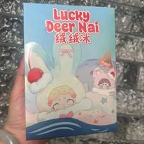 Luckydeernai Rongrong Ice Series Mystery Box Adorable Plush Pouch Pendant Figure Doll Lucky Deer Nai Blind Box Playthings Designed For Girlfrend Official Genuine white