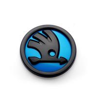 1Pcs 80/90/100MM Car Front Grille Logo Hood Badge Emblem Sticker For skoda OCTAVIA RS FABIA KAMIQ KAROQ KODIAQ RAPID SCALA SUPERB 80mm