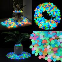 50/200PCS Glow in The Dark Rocks Outdoor Luminous Glowing Pebbles Stones Rocks for Indoor Outdoor Decorations Garden Lawn Yard (as the picture,50PCS)
