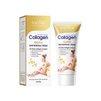 Collagen Gentle Hair Removal Cream SADOER Skin Rejuvenation Non-irritating Underarm Hair Removal Cream 60g