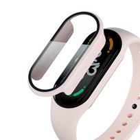 Case cover+glass For Xiaomi Mi Band 9 8 7 6 Accessories Case+Film Full Coverage Protective Cover Miband 7 5 4 3 screen protector mi band 8 9 rožinė